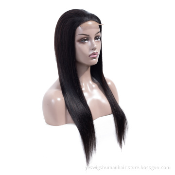 full 150% density lace closure wig indian human hair straight wave 4x4 lace front human hair wig vendor wholesale for women